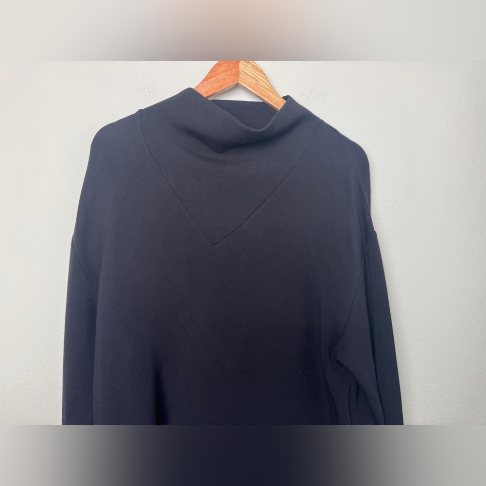 Varley Double Soft Betsy Sweat Mock Neck Pullover Black Size S Minimalist - Picture 6 of 16